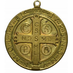 Włochy, Medalik Św. Benedykt Monte Cassino 1880