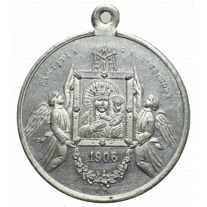 Polsko, Pamětní medaile Národní pouti do Čenstochové 1906, Dutkiewicz Siedlce - vzácná