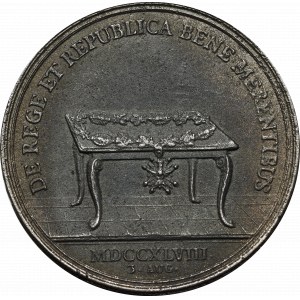 August III Sas, Medal BENE MERENTIBUS (Dobrze Zasłużonym) 1748 - kopia Białogon(?)