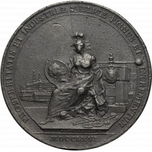 Poniatowski, Medal Reforma monetarna 1766 - kopia kolekcjonerska