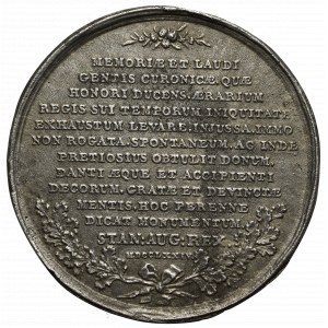 Poniatowski, Medaila na pamiatku pocty Kurlandu 1774 - zberateľský exemplár