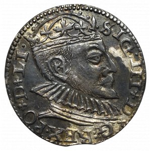 Sigismund III Vasa, 3 groschen 1590, Riga - big head