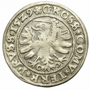 Zygmunt I Stary, Grosz dla ziem pruskich 1529, Toruń - PRVS/PRVSS