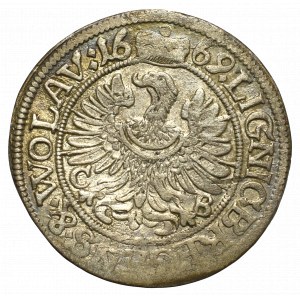 Slezsko, knížectví legnicko-brzesko-wołowskie, 3 krajcary 1669, Brzeg