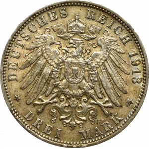 Germany, Hamburg, 3 mark 1913