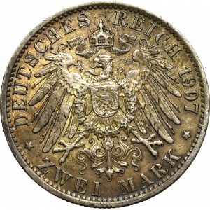 Německo, Prusko, 2 značky 1907