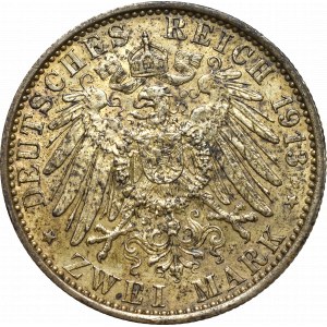 Nemecko, Prusko, 2 známky 1913 - 25 rokov vlády Wilhelma II.