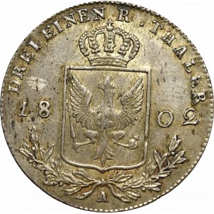 Nemecko, Prusko, Friedrich Wilhelm III, 1/3 thaler 1802, Berlín