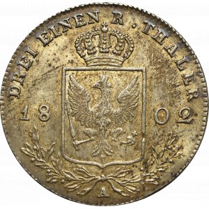 Germany, Prusy, Frederick Wilhelm III, 1/3 thaler 1802 A, Berlin