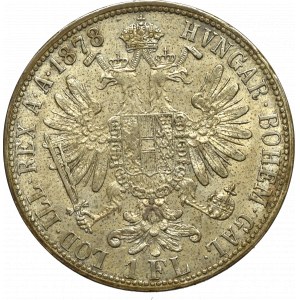 Austria-Hungary, Franz Joseph I, 1 florin 1878