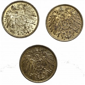 Německo, sada 1 značka 1911 a 1915 A a J