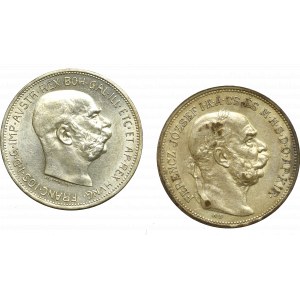 Austria, zestaw 2 korony 1912 - 2 egzemplarze