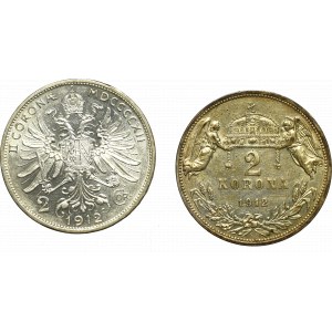 Austria, zestaw 2 korony 1912 - 2 egzemplarze