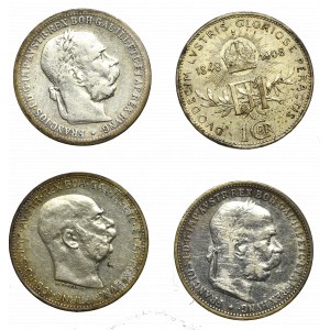 Austro-Węgry zestaw 1 korona 1893-1916