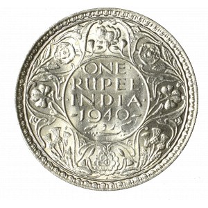 British India, 1 rupee 1940, Mumbay