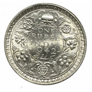 British India, 1 rupee 1942, Mumbay