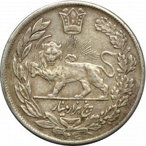 Iran, Ahmad Qājār, 5.000 dinarów 1914