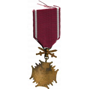PRL, Brązowy Krzyż Zasługi z mieczami 1944-52 - rzadki proj. Gorola
