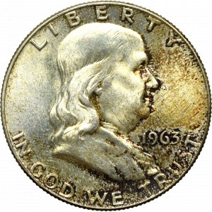 USA, 1/2 dolára 1963