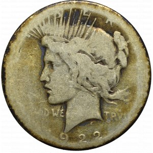 USA, dolár 1922, Philadelphia - Peace dollar