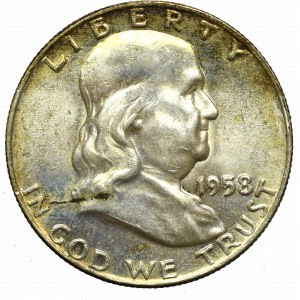 USA, 1/2 dolára 1958