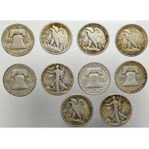 USA, Lot of half dollar