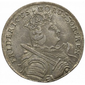 Knížecí Prusko, Fridrich II., šestipence podle polského vzoru 1755, Königsberg