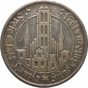 Free City of Danzig, 5 gulden 1923