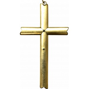 Slezsko, biedermeierový kříž 19. století, zlacený