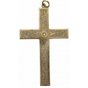 Silesia, Biedermeier cross 19th century gold