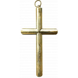 Silesia, Biedermeier cross 19th century gilt