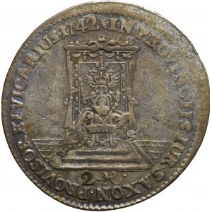 Germany, Saxony, Friedrich August II, 2 groschen 1742