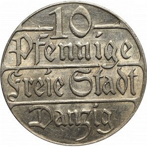 Free City of Danzig, 10 pfennig 1923