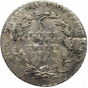 Nemecko, Prusko, Friedrich Wilhelm III, 1/6 thaler 1810, Berlín