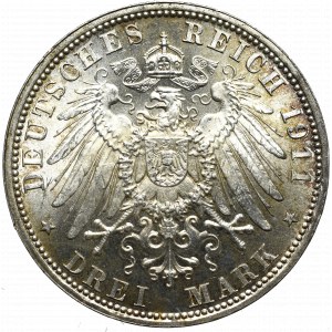 Německo, Bavorsko, 3 značky 1911