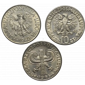 PRL, Zestaw 10 złotych 1960-65