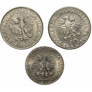 PRL, Zestaw 10 złotych 1960-73