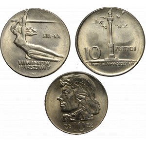 Polská lidová republika, sada 10 zlatých z let 1965-73