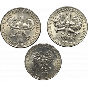 Polská lidová republika, sada 10 zlotých 1965-68