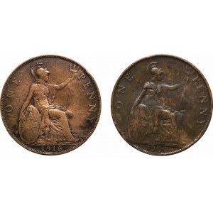United Kingdom, Set 1 Pence 1900 and 1916