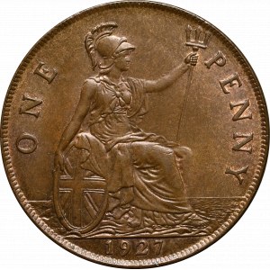 Spojené království, 1 pence 1927