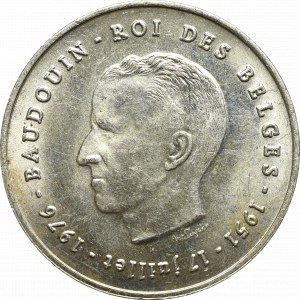 Belgium, Baldwin I, 250 francs, 1976, Brussels