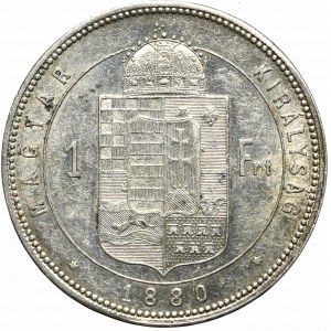 Maďarsko, František Josef, 1 forint 1880, Kremnica