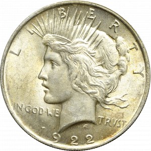 USA, 1 dollar 1922 Peace dollar