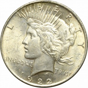 USA, 1 dollar 1922 Peace dollar
