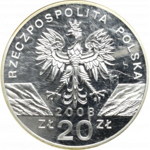 III RP, 20 gold 2008 Peregrine falcon