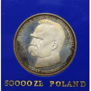 Polská lidová republika, 50 000 zlotých 1988 Pilsudski