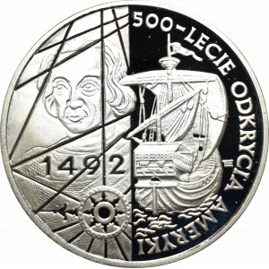 Third Republic, 200,000 zl 1992 - 500th anniversary of the discovery of America