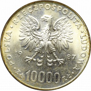 Polská lidová republika, 10 000 zlotých 1987 Jan Pavel II.