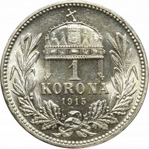 Hungary, 1 corona 1915